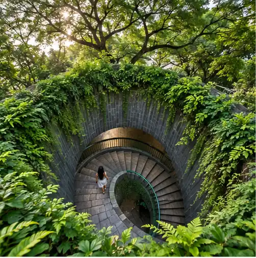 Fort Canning Tree Tunnel and surrounding park greenery