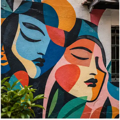 Colorful shophouse lane in Kampong Glam Singapore