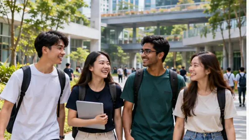 Students entering higher education in Singapore