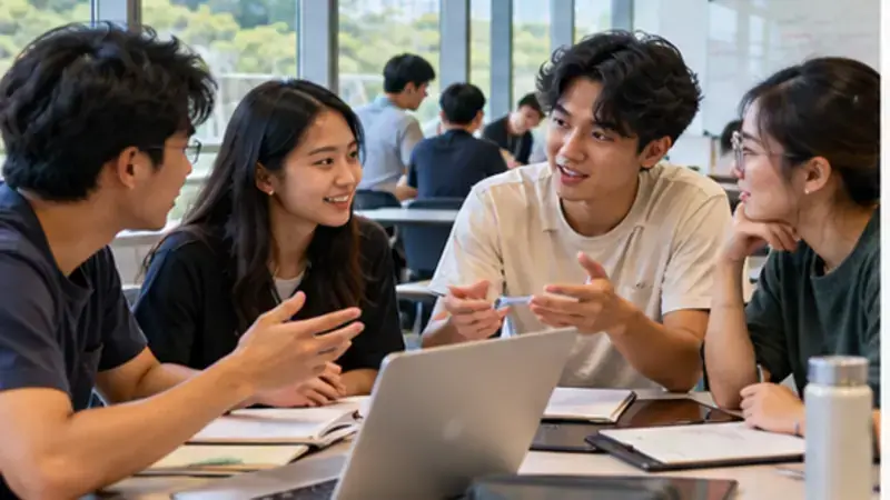 Learner exploring an arts and design education programme